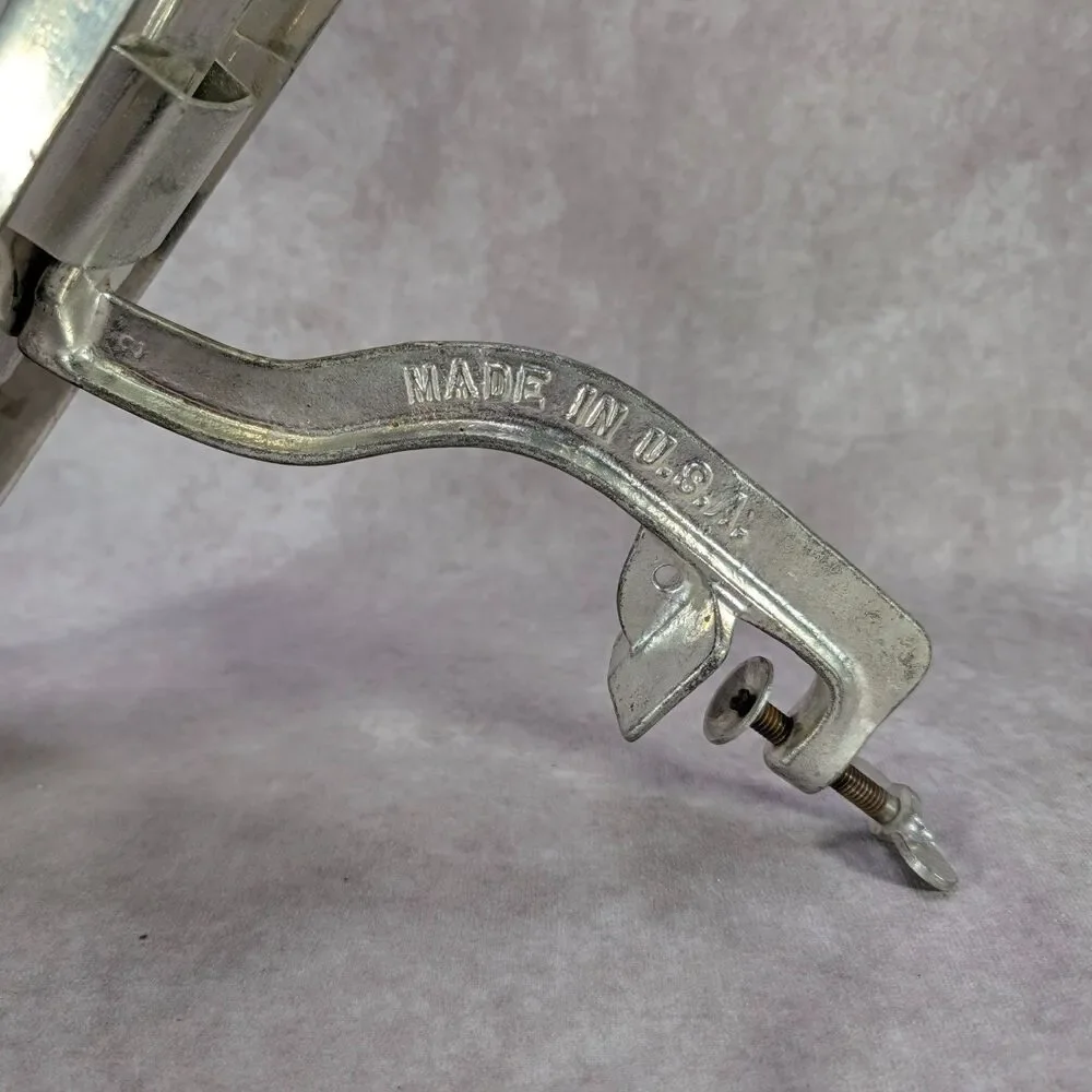 Vintage Dandy Corn Cutter Clamp On Desk Table Top Mount Silver Metal Kitchen USA